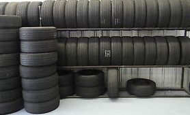 Collection of used tires